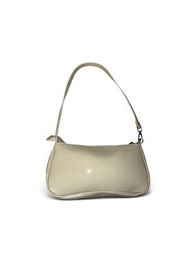 Cream Patent Shoulder Bag